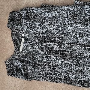 Black and white blouse